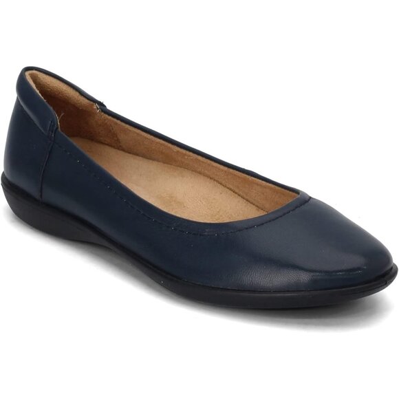 Naturalizer Women's Navy Closed Rounded Toe Slip on Flexy Ballet Flat Shoes - Picture 2 of 8